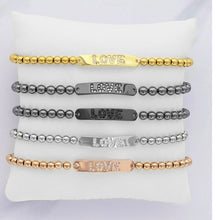 Load image into Gallery viewer, BRACELET: BEAD LOVE (SILVER)
