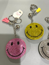 Load image into Gallery viewer, KEYCHAIN: RHINSTONE SMILE YELLOW
