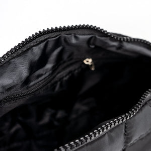 MINI PUFFER HOBO: BLACK
