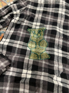 KIDS: FLANNEL W CANDY STONES (SIZE 4)