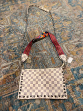Load image into Gallery viewer, SALE VEGAN CHECK CROSSBODY W CHAIN &amp; STRAP
