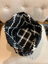 Load image into Gallery viewer, WOVEN NEOPRENE TOTE: BLACK WHITE
