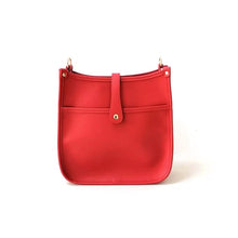 Load image into Gallery viewer, VEGAN MESSENGER: RED WITH MULTI COLOR STRAP
