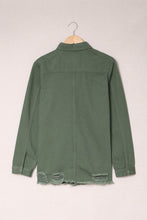 Load image into Gallery viewer, SALE SHACKET: DISTRESSED CAMO GREEN
