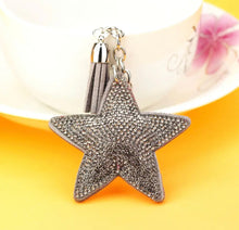 Load image into Gallery viewer, KEYCHAIN: RHINSTONE STAR (SILVER)
