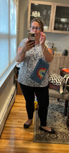 Load image into Gallery viewer, SALE CANVAS FRINGE CLUTCH: CAMO RAINBOW
