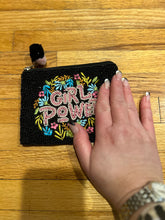 Load image into Gallery viewer, BEADED COIN PURSE: GIRL POWER
