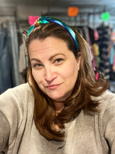 Load image into Gallery viewer, HEADBAND: VEGAN LEATHER TWIST (RAINBOW METALIC)
