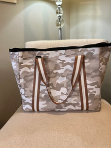 NEOPRENE TRAVEL BAG: CAMO WHITE GOLD