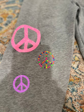 Load image into Gallery viewer, KIDS: NEON PEACE GRAY SWEATPANTS (SIZE 2T)
