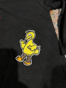 KIDS: BLACK LONG SLEEVE SESAME PATCHES (SIZE 18M)