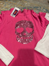 Load image into Gallery viewer, KIDS: PINK SEQUIN SKULL (SIZE 14/16)
