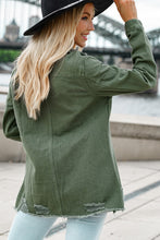 Load image into Gallery viewer, SALE SHACKET: DISTRESSED CAMO GREEN
