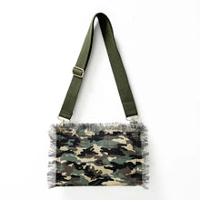 Load image into Gallery viewer, SALE CANVAS FRINGE CROSSBODY: CAMO

