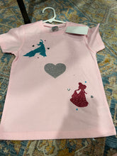 Load image into Gallery viewer, KIDS:  PINK GLITTER VINYL PRINCESS T SHIRT (SIZE 4T)
