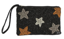 Load image into Gallery viewer, BEADED COIN PURSE: BLACK STAR
