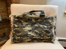 Load image into Gallery viewer, CANVAS FRINGE TOTE LARGE: CAMO
