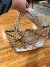 Load image into Gallery viewer, WOVEN NEOPRENE TOTE: SILVER RAINBOW SHINE

