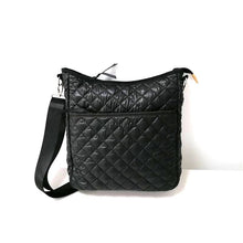 Load image into Gallery viewer, PUFFER MESSENGER: BLACK QUILTED

