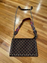 Load image into Gallery viewer, SALE VEGAN CHECK CROSSBODY W CHAIN &amp; STRAP

