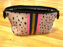 Load image into Gallery viewer, NEOPRENE COSMETIC BAG: TAUPE PINK NAVY
