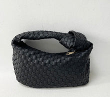 Load image into Gallery viewer, DUMPLING WOVEN BAG: BLACK
