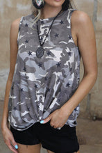 Load image into Gallery viewer, SALE TOP: CAMO STARS TWIST FRONT

