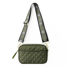 Load image into Gallery viewer, PUFFER CROSSBODY QUILTED: CAMO GREEN
