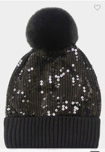 Load image into Gallery viewer, HAT: BLACK SEQUIN
