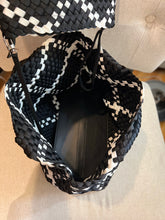 Load image into Gallery viewer, WOVEN NEOPRENE TOTE: BLACK WHITE
