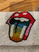 Load image into Gallery viewer, BEADED CLUTCH BAG: ROCK LIPS

