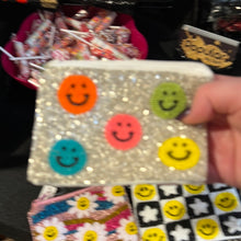Load image into Gallery viewer, BEADED COIN PURSE: NEON SMILES
