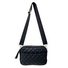 Load image into Gallery viewer, PUFFER CROSSBODY QUILTED BLACK

