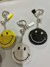 Load image into Gallery viewer, KEYCHAIN: RHINSTONE SMILE YELLOW

