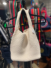 Load image into Gallery viewer, WOVEN NEOPRENE BUCKET BAG: WHITE
