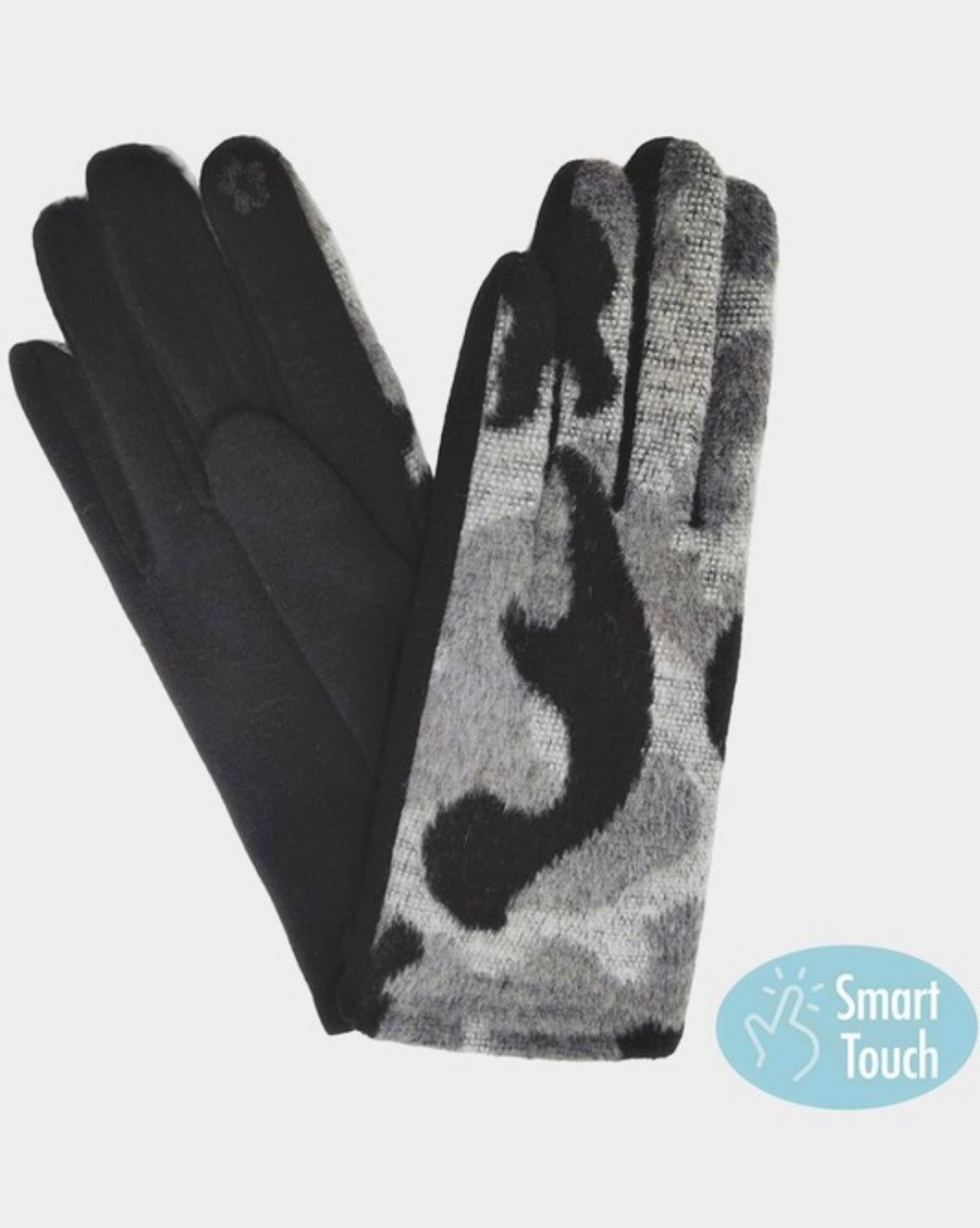 SALE GLOVES: CAMO BLACK WHITE