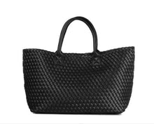 Load image into Gallery viewer, SALE BAG: WOVEN LARGE TOTE (BLACK)
