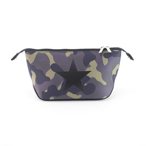 NEOPRENE COSMETIC BAG: CAMO STAR
