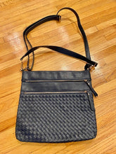Load image into Gallery viewer, SALE BAG: VEGAN WOVEN CROSSBODY (NAVY BLUE)

