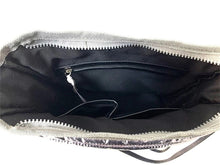 Load image into Gallery viewer, PUFFER MESSENGER: BLACK SHINY ZIPPER CLOSURE
