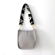 Load image into Gallery viewer, VEGAN MESSENGER: GREY WITH BLACK SILVER CAMO STRAP
