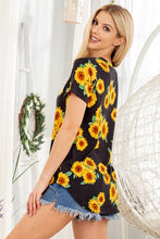 Load image into Gallery viewer, SALE TOP: SUNFLOWER V NECK FLORAL
