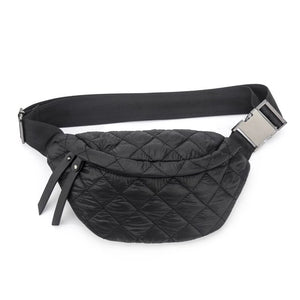 PUFFER FANNIE/HIP: BLACK QUILTED (LARGE)