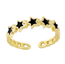 Load image into Gallery viewer, RING: STAR ADJUSTABLE (BLACK)
