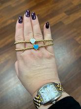 Load image into Gallery viewer, BRACELET: GOLD BEAD HEART (AQUA)
