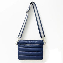 Load image into Gallery viewer, PUFFER SQUARE CROSSBODY/WRISTLET: NAVY
