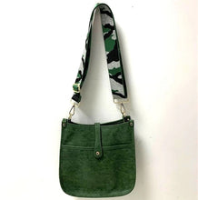 Load image into Gallery viewer, VEGAN MESSENGER: MOSS GREEN CAMO STRAP
