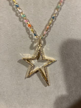 Load image into Gallery viewer, NECKLACE: ENAMEL CHAIN W STAR CHARM
