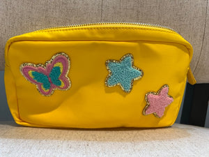 SALE COMSETIC PATCH CASE::  YELLOW BUTTERFLY STAR