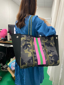 SALE NEOPRENE TOTE BAG: "PLUM"